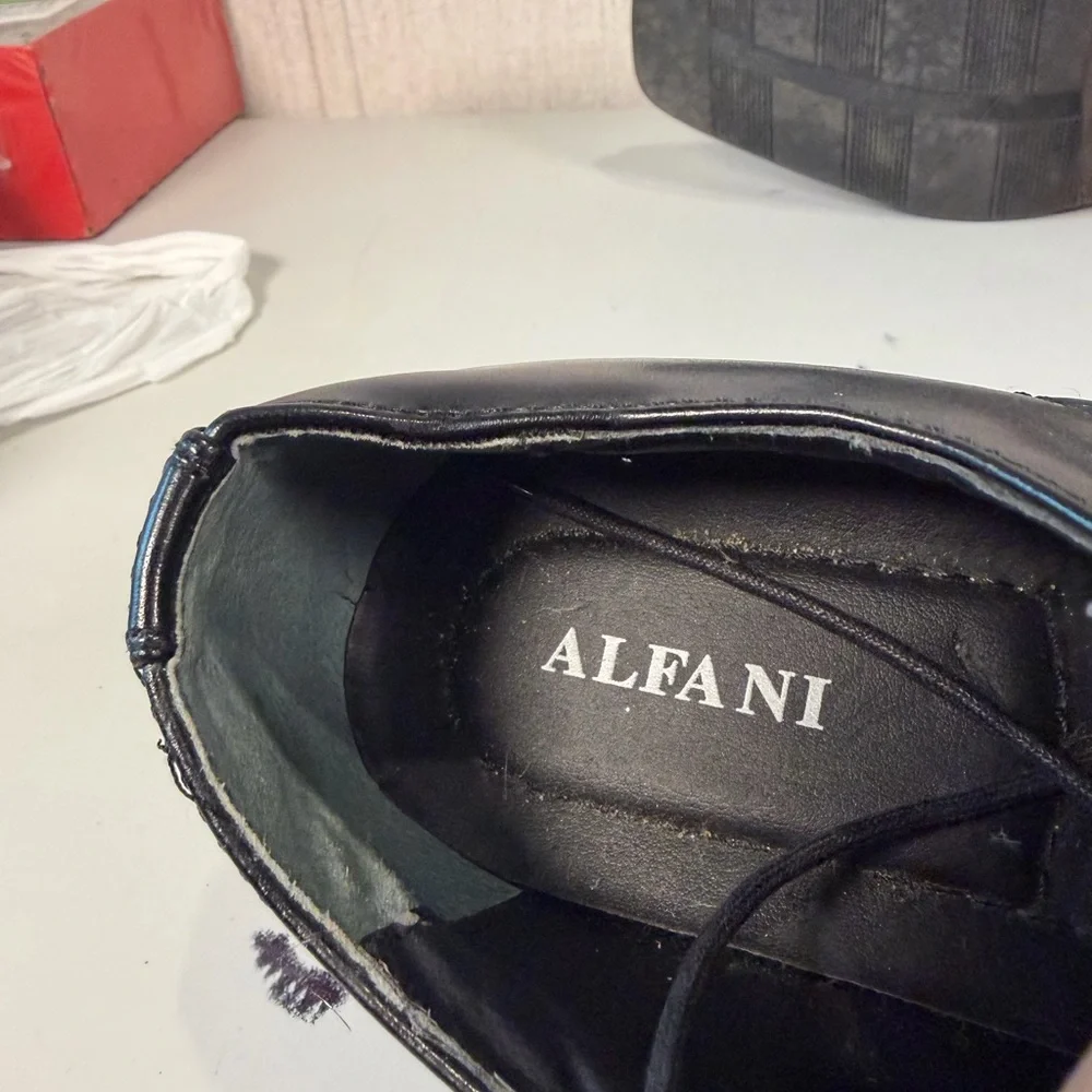 Alfani Men's Proud Bike Toe Oxfords Shoes Black‎ Size 10M